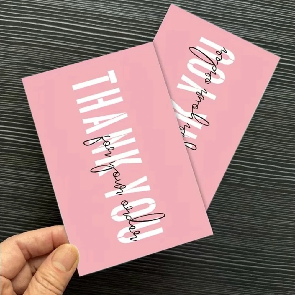 Pink Thank You Cards, 50 pieces, NEW